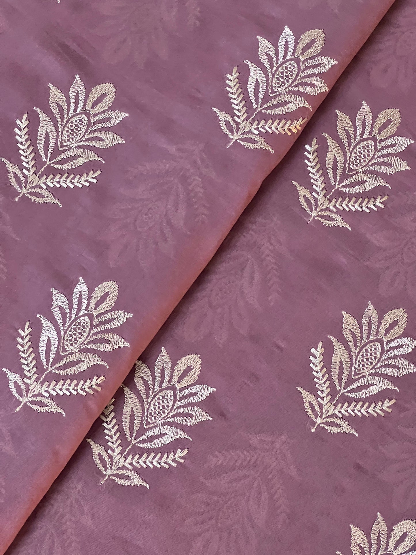 Fabareeze Dark purple 3 PC Lawn Embroidered