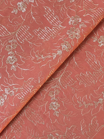 Fabareeze Peach 3 PC Lawn Embroidered