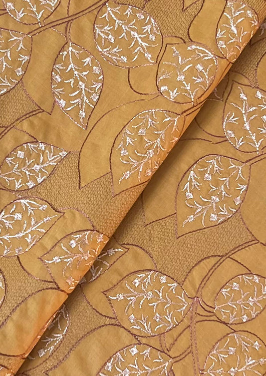 Fabareeze Mustard 3 PC Lawn Embroidered