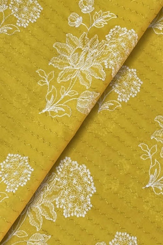 Fabareeze Yellow 3 PC Lawn Embroidered
