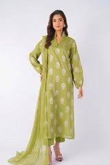 Fabareeze Green 3 PC Lawn Embroidered