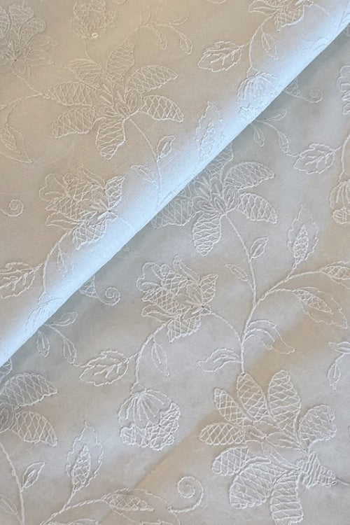 Fabareeze Off White 3 PC Lawn Embroidered