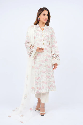Fabareeze Off white 3 PC Lawn Embroidered