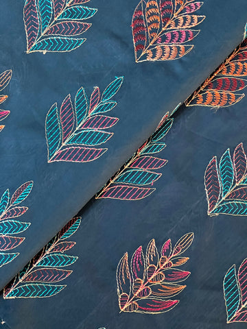 Fabareeze Zinc blue 3 PC Lawn Embroidered