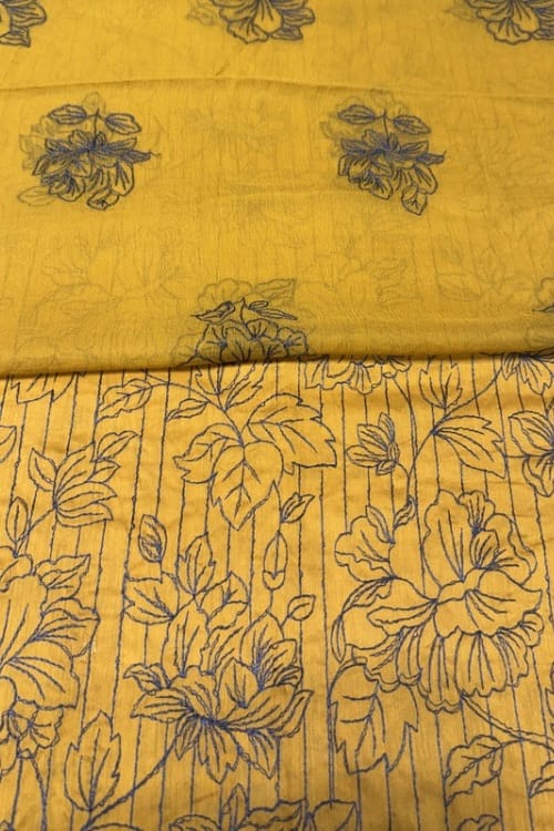 Fabareeze Mustard 3 PC Lawn Embroidered