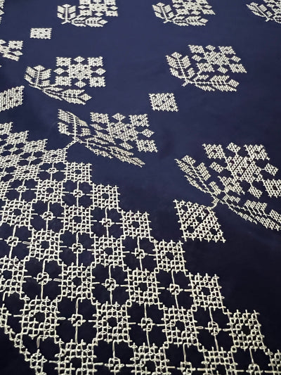 Fabareeze Navy blue 3 PC Lawn Embroidered