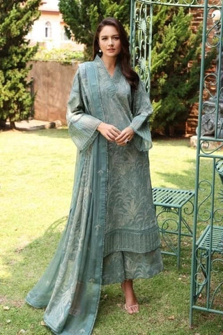 Fabareeze Green 3 PC Lawn Embroidered