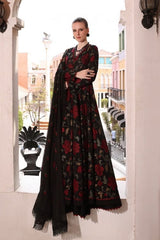 Fabareeze Black 3 PC Lawn Embroidered