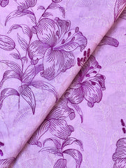 Fabareeze Purple 3 PC Lawn Embroidered