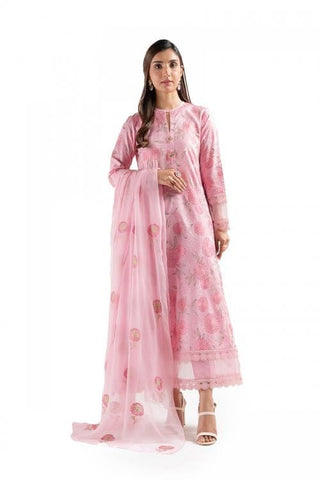 Fabareeze Pink 3 PC Lawn Embroidered