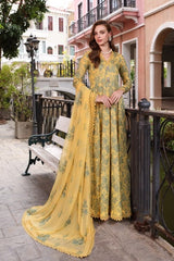 Fabareeze Yellow 3 PC Lawn Embroidered