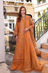 Fabareeze Orange 3 PC Lawn Embroidered