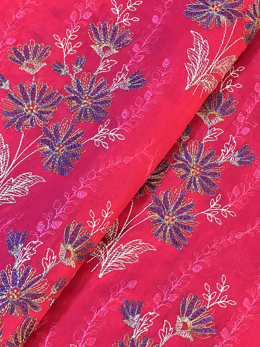 Fabareeze Pink 3 PC Lawn Embroidered