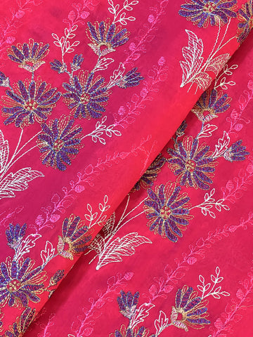 Fabareeze Pink 3 PC Lawn Embroidered