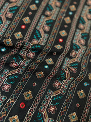 Fabareeze Black 3 PC Shisha work Karandi