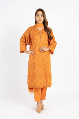 Fabareeze Orange 3 PC shishakari Embroidered
