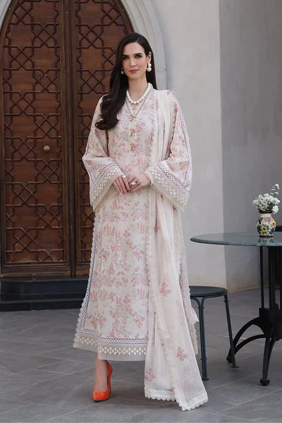 Fabareeze Light peach 3 PC shishakari Embroidered