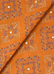 Fabareeze Orange 3 PC shishakari Embroidered