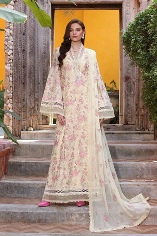 Fabareeze Yellow 3 PC Swiss Lawn Embroidered