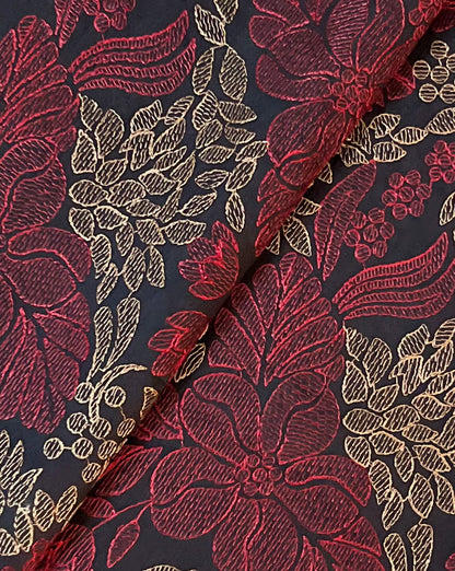 Black Embroidered Lawn