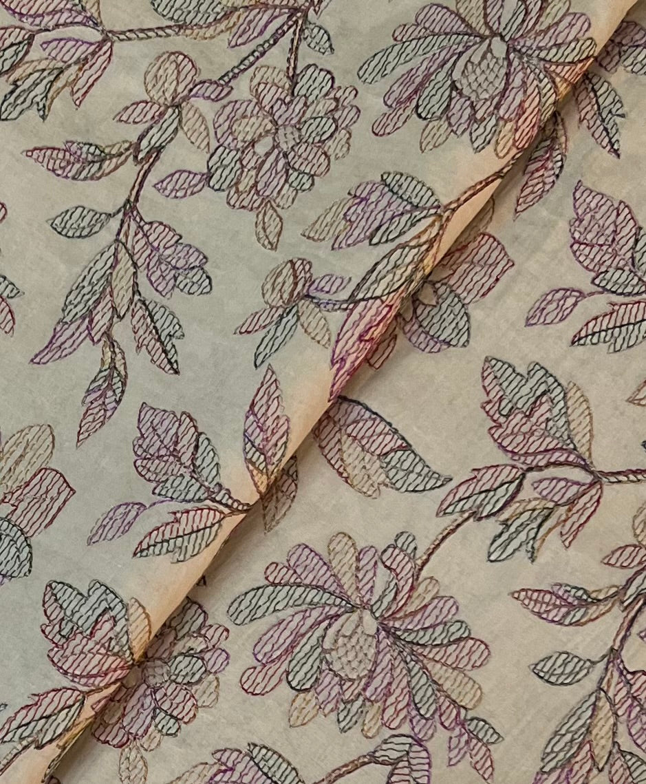 Beige Embroidered Lawn