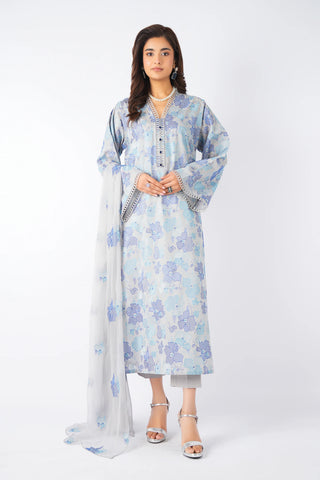 Grey Embroidered Lawn 3-Piece (Unstitched)