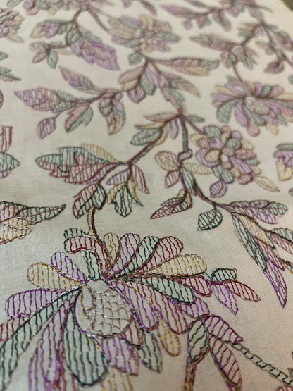 Beige Embroidered Lawn