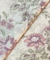 White Chikankari Embroidered (Unstitched)