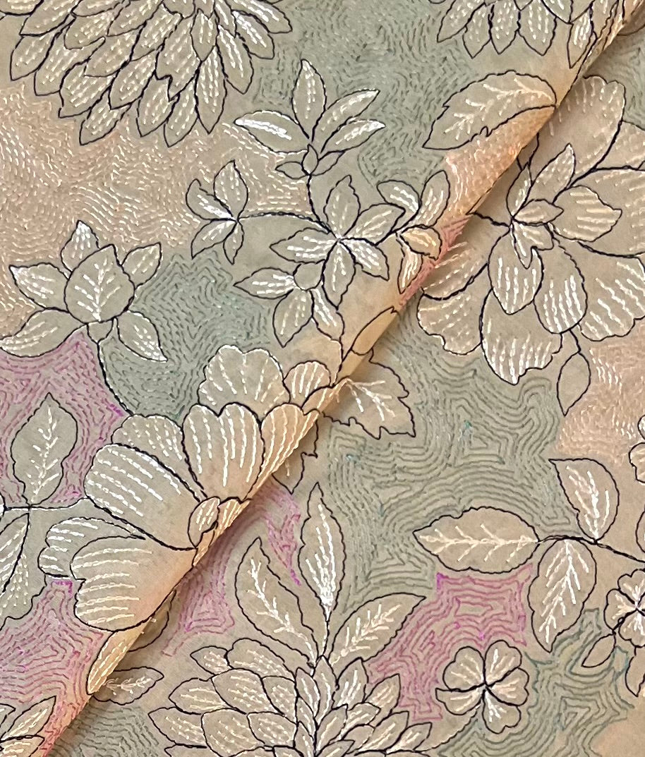 Beige Embroidered Lawn (Unstitched)
