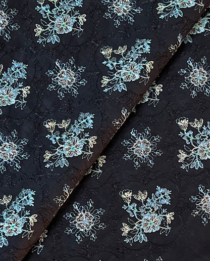 Black Embroidered Lawn