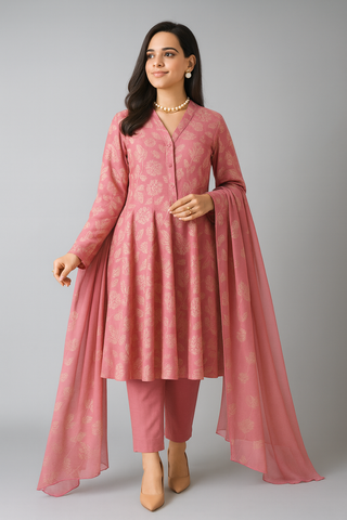 3 PC Embroidered Karandi