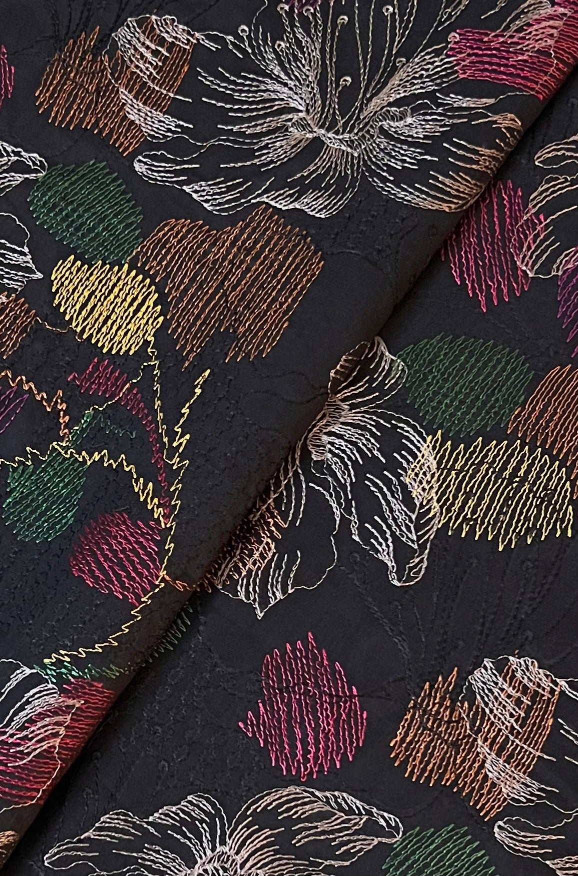 Black Embroidered Lawn