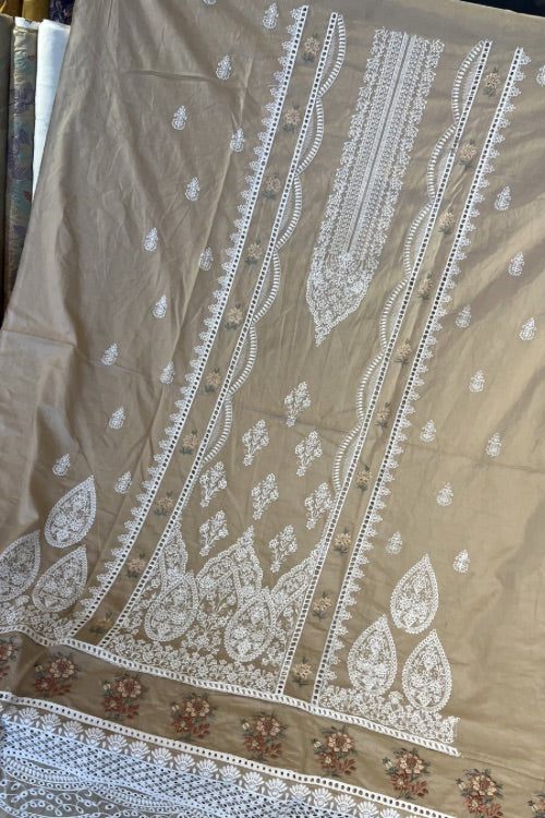 Camel Embroidered Lawn – 3 Piece (Unstitched)