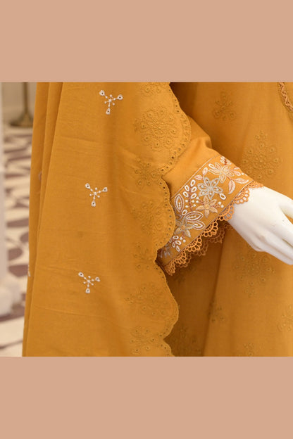 Mustard Karandi Shawl Set - detail