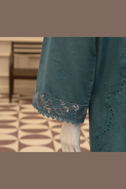 Teal Karandi Shawl Set - detail