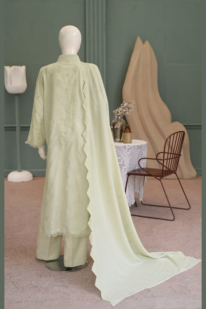 Pista Green Karandi Shawl Set - detail