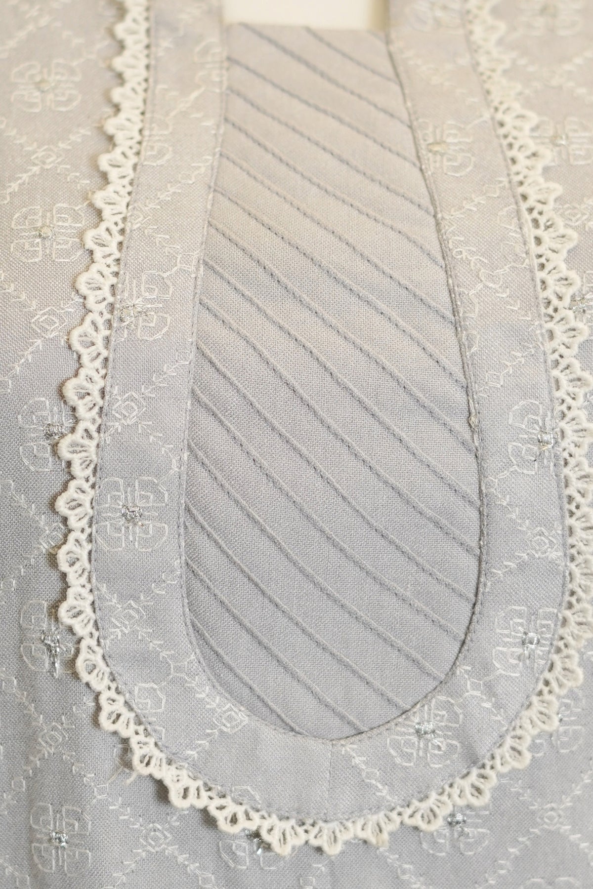 Grey Karandi Shawl Set
