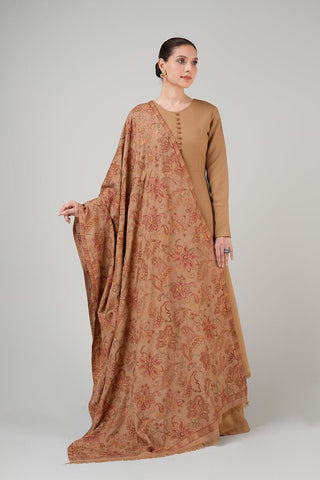 Fabareeze Brown Anchal Shawl