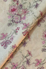 Fabareeze Beige 2 PC Lawn Embroidered fabric detail