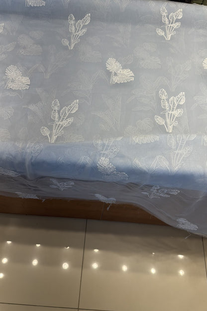 Fabareeze Sky Blue Embroidered Lawn