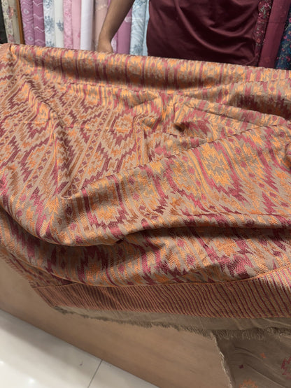 Brown Karandi Shawl Set
