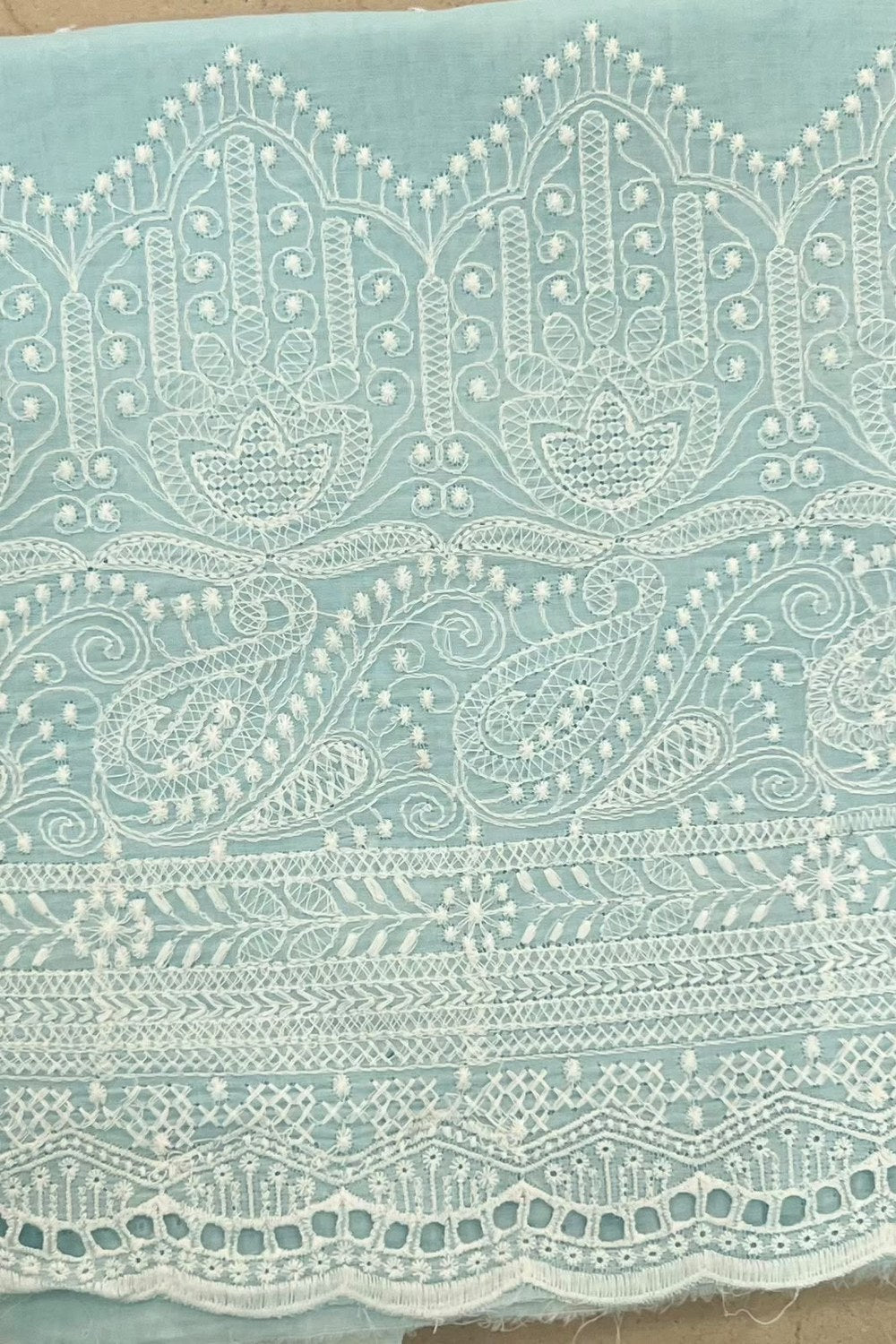 Fabareeze Ferozi Chikankari Cutwork fabric