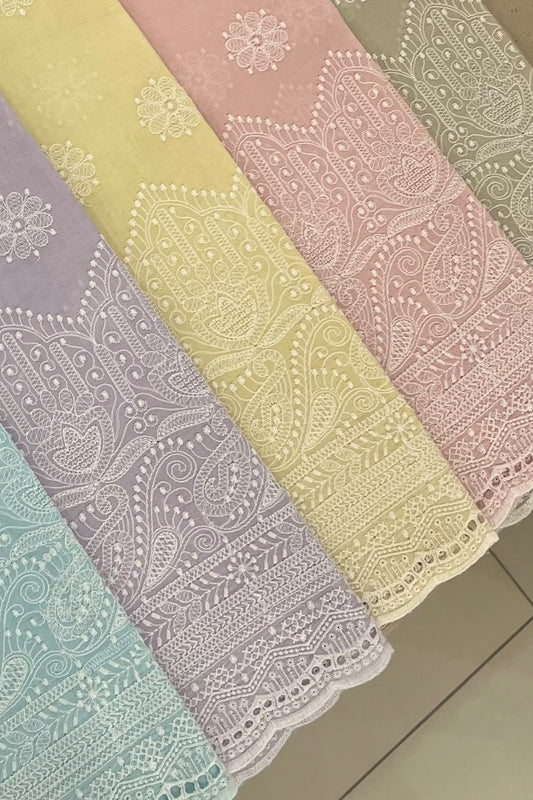 Fabareeze Multi-Colour Chikankari Cutwork 3 Piece – all colours