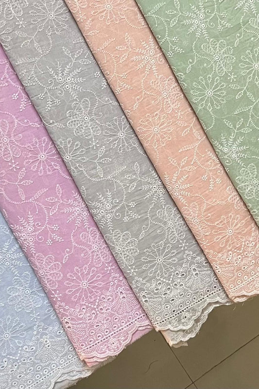 Fabareeze Multi-Colour Chikankari Cutwork 3 Piece – all colours
