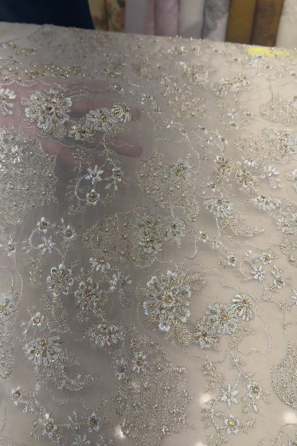 Fabareeze Pink Applique Cutwork Hand Embellished