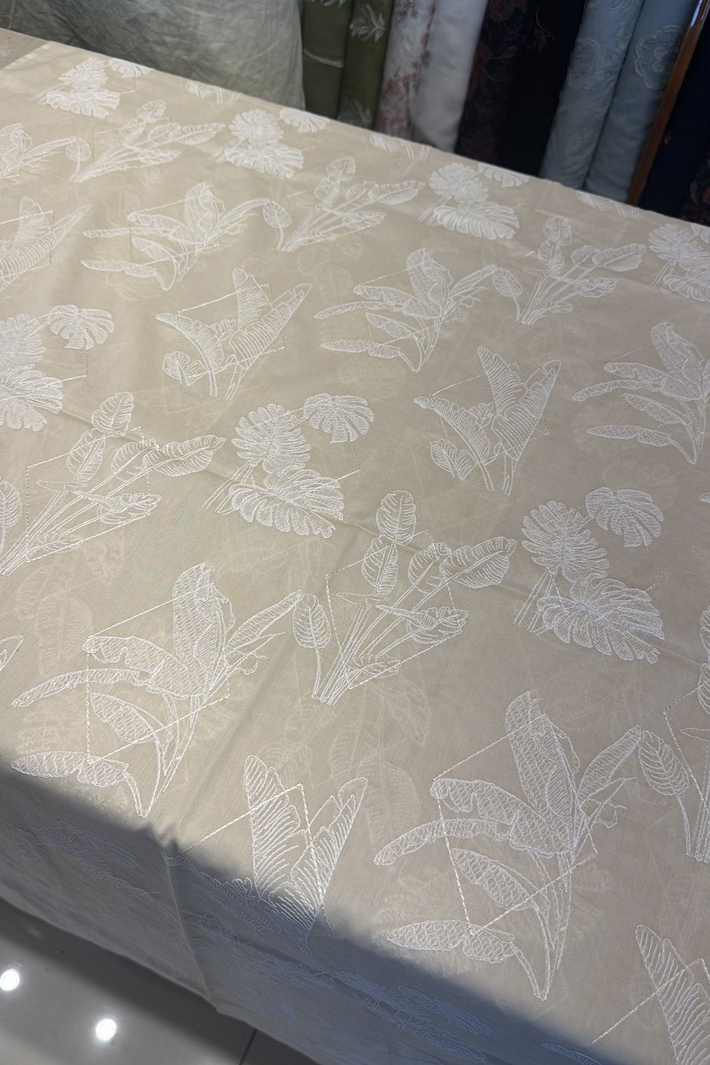 Fabareeze Cream Embroidered Lawn