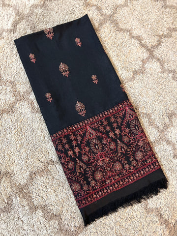 Fabareeze Black Ethnic Shawl