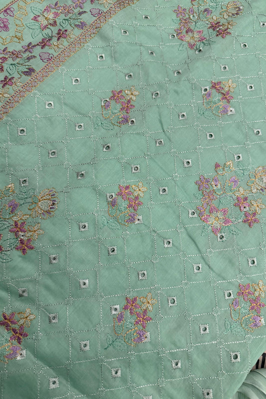 Fabareeze Green 3 PC Lawn Embroidered