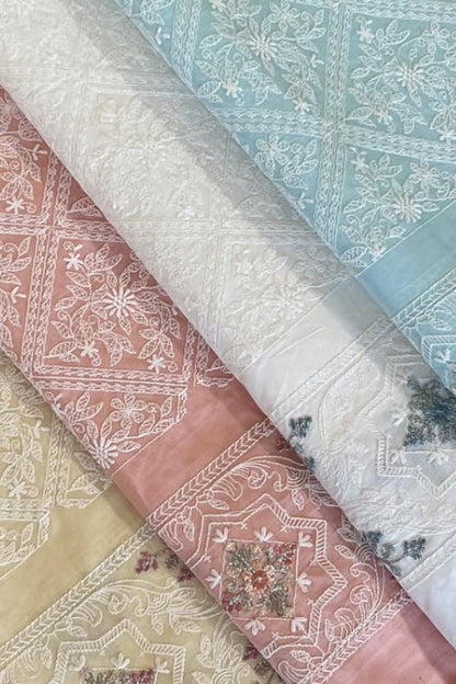Embroidered lawn 3-piece - 4 colours