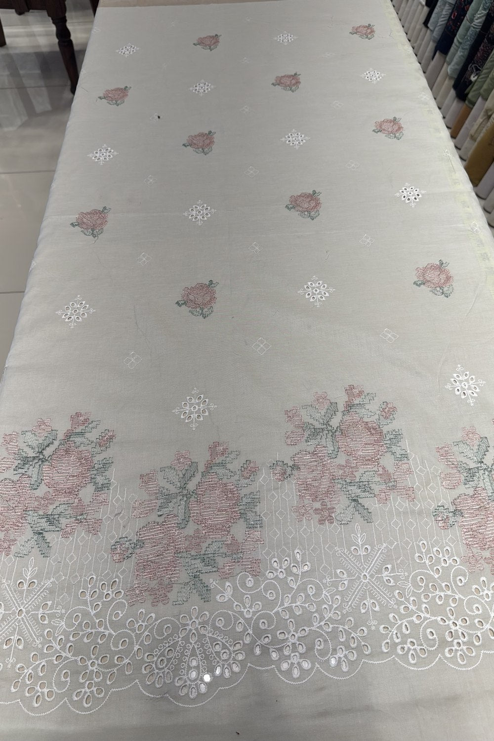 Fabareeze Grey 3 PC Embroidered Lawn